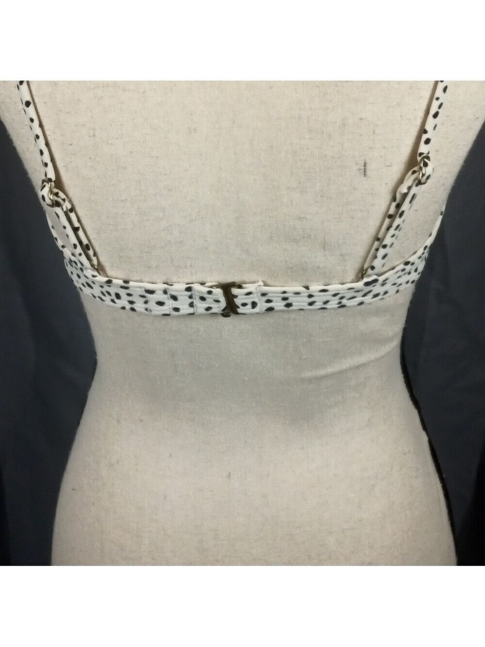 Xhilaration Bikini Top. Black and White Spotted, Size M - Picture 4 of 5